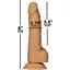 Фалоімітатор Addiction Dual Density silicone Dildo Caramel 8 - мініатюра 4