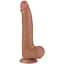 Фалоімітатор Lovetoy Sliding-Skin Dual Layer Dong 8.5'' 20 см (коричневий) - мініатюра 1