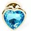Анальна пробка Boss Of Toys Boss Series - Jewellery Gold Heart Plug Light Blue S, BS6400040, Золотий / Голубой - мініатюра 3