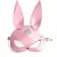 Шкіряна маска зайчика Art of Sex - Bunny mask, колір Рожевий - мініатюра 3