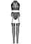 Комплект Leg Avenue Crop top and garter panty Black - миниатюра 4