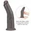 Вібратор Lovetoy Dual-Layered Silicone Nature Cock 8.0'' 20.5 см (чорний) - мініатюра 14