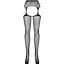 Сітчасті панчохи-стокінги з мереживним поясом Obsessive Garter stockings S307 S/M/L, чорні - мініатюра 5