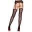 Колготки-панчохи Leg Avenue Heart Garterbelt Stockings One Size Black - мініатюра 3