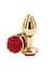 Анальна пробка NS Novelties Rose Buttplug Small Red 8 см (золотий) - мініатюра 1