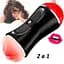 Двухсторонний мастурбатор ротик-вагина Megumi Deluxe 20 см Красный K000655 - миниатюра 3