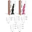 Насадка для страпона Strap-On-Me Dildo Plug Beads Framboise Metallic M - мініатюра 5