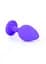 Силіконова анальна пробка з кристалом Boss Jewellery Purple Medium Red Diamond 8 см (червоний) - мініатюра 5