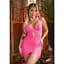 Сукня Leg Avenue Lurex RhinestOne Keyhole Halter Dress One Size Neon Pink - мініатюра 5