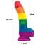 Фалоімітатор LoveToy Prider Dildo 8" 20.5 см райдужний - мініатюра 2
