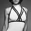 Портупея Bijoux Indiscrets MAZE - Halter Bra Harness Black - мініатюра 3