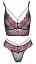 Комплект білизни Cottelli Lingerie Bra Set M чорний з червоним - мініатюра 3