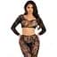 Комплект Leg Avenue Crop top & footless tights Black One Size - мініатюра 3