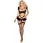 Еротичний комплект з підв'язками та мікро спідницею S/M - мініатюра 1