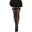 Панчохи Leg Avenue Wild rose net thigh highs One Size - мініатюра 4