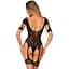 Нейлоновий бодістокінг з імітацією гартер Obsessive Bodystocking G334 S/M/L, Black, з доступом - мініатюра 2