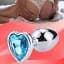 Металева анальна пробка I’MCUM Crystal Heart Розмір S з блакитним кристалом (IM-KGS005_S) - мініатюра 6