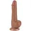 Фалоімітатор Lovetoy Sliding-Skin Dual Layer Dong 7.5'' 19.5 см (коричневий) - мініатюра 1