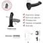 Насадка для страпона Strap-On-Me Mono Density Dildo M Blue - миниатюра 5