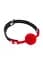 Класичний кляп з силіконовою кулькою Fetish Tentation Silicone Gag Ball, Червоний - мініатюра 1