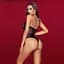 Боді-сітка з халтером JSY 7953 One Size Black, силуетний малюнок - мініатюра 2
