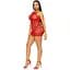 Мини-платье Leg Avenue Rhinestone halter mini dress Red One size - миниатюра 9