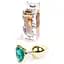 Анальна пробка Boss Of Toys Boss Series - Jewellery Gold Heart Plug Green S, BS6400042, Золотий / Зелений - мініатюра 2