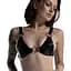 Ліф з натуральної шкіри Feral Feelings - Bikini Top Black - мініатюра 2