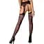 Сітчасті панчохи-стокінги Passion S020 One Size, Black - мініатюра 2