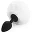 Силіконова пробка Art of Sex - silicone Bunny Tails Butt Plug М White - мініатюра 1