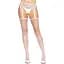 Панчохи-сітка Leg Avenue Net stockings With garter belt One Size White, пояс, підв’язки - мініатюра 1