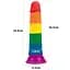Фалоімітатор LoveToy Prider 7" 18.5 см райдужний - мініатюра 2