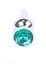 Анальна пробка B-Series HeavyFun Jewellery Silver Plug 9.5 см (зелений) - мініатюра 10
