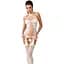 Бодістокінг Passion BS056 White, комбінезон, імітація панчох - мініатюра 1