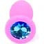 Силіконова анальна пробка Boss Of Toys Boss Series - Jewellery Pink Silicon Plug Medium Light Blue M, BS6400085, Рожевий / голубой - мініатюра 3