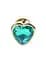 Анальная пробка Jawellery Gold Heart PLUG Green Boss Series 64-00042 98262 - миниатюра 2