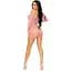 Сукня-сітка з сердечками Leg Avenue Heart net Mini dress Pink, зав’язки, відкриті плечі, One Size - мініатюра 6