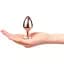 Металева анальна пробка Dorcel - Diamond Plug Rose Gold із прикрасою у вигляді кристалу M - мініатюра 3