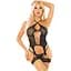 Комплект Leg Avenue Heart Net Cami Garter and stRing - мініатюра 1