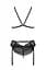 Комплект з відкритим доступом Passion DELIENA Set XXL/XXXL black ліф стрінги пояс для панчох - мініатюра 4