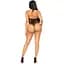 Мереживне тедді Leg Avenue Lace and net halter teddy One Size Black, глибокий виріз, халтер - мініатюра 6