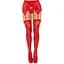 Панчохи Leg Avenue Leg Avenue Lace thigh highs & garterbelt Red One Size - мініатюра 4