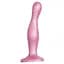 Насадка для страпону Strap-On-Me Dildo Plug Curvy Rose Dragee Metallic M - мініатюра 1