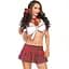 Костюм школярки Leg Avenue Miss Prep School S/M, топ, спідниця, краватка, бантики - мініатюра 3