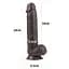 Фалоімітатор LoveToy Sliding Skin 24 см коричневий - мініатюра 3
