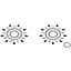 Пестис из кристаллов Petits Joujoux Gloria set of 2 - Black/Silver, украшение на грудь - миниатюра 1
