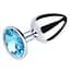 Анальна пробка Fantasy Silver Butt Plug Diamond M 8 см (блакитний) - мініатюра 2