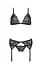 Комплект з відкритим доступом Passion DELIENA Set S/M black ліф стрінги пояс для панчох - мініатюра 3