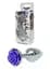 Металева анальна пробка Boss Jewellery Silver Plug Rose 9 см (фіолетовий) - мініатюра 1