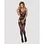 Бодістокінг Obsessive Bodystocking F217 S/M/L, елегантний силуетний малюнок, імітація панчіх - мініатюра 3